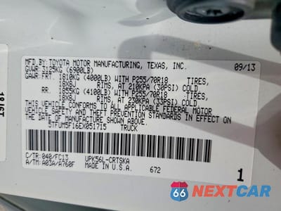 Zdjęcie 12 z 12 samochodu: 2014 TOYOTA TUNDRA SR5 VIN:5TFUM5F16EX051715 - miniatura
