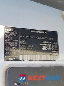 Zdjęcie 13 z 13 samochodu: 2019 MERCEDES BENZ SPRINTER 2500 DELIVERY VAN VIN:WD3PF1CD6KP051606 - miniatura