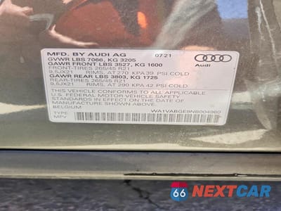 Zdjęcie 14 z 14 samochodu: 2022 AUDI E-TRON CHRONOS VIN:WA1VABGE9NB004960 - miniatura