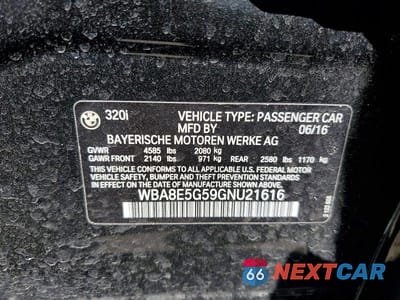 Zdjęcie 12 z 12 samochodu: 2016 BMW 320 XI VIN:WBA8E5G59GNU21616 - miniatura