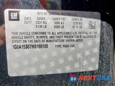 Zdjęcie 13 z 13 samochodu: 2017 CADILLAC CTS-V VIN:1G6A15S67H0188188 - miniatura