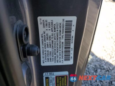 Zdjęcie 12 z 12 samochodu: 2015 HONDA CIVIC EX VIN:2HGFG3B81FH503388 - miniatura