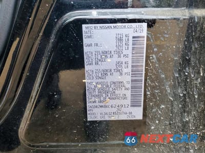 Zdjęcie 13 z 13 samochodu: 2019 NISSAN PATHFINDER SL VIN:5N1DR2MN8KC624912 - miniatura