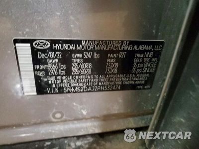 Zdjęcie 13 z 13 samochodu: 2023 HYUNDAI SANTA FE SEL VIN:5NMS2DAJ2PH532474 - miniatura