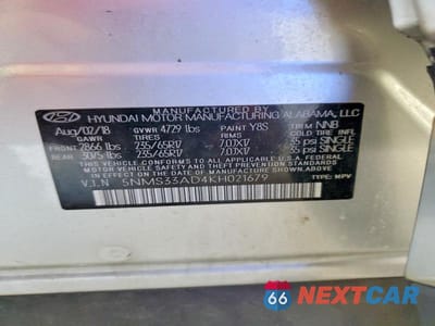 Zdjęcie 13 z 13 samochodu: 2019 HYUNDAI SANTA FE SEL 2.4L VIN:5NMS33AD4KH021679 - miniatura