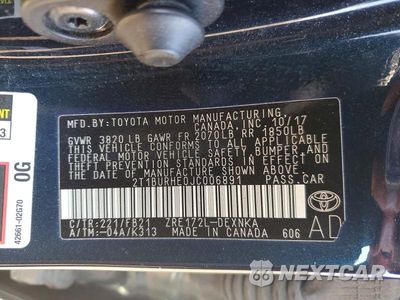 Zdjęcie 12 z 12 samochodu: 2018 TOYOTA COROLLA LE VIN:2T1BURHE0JC006891 - miniatura