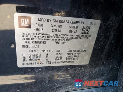 Zdjęcie 13 z 13 samochodu: 2017 BUICK ENCORE PREFERRED VIN:KL4CJASB2HB053081 - miniatura