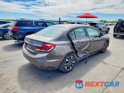 Trzecie zdjęcie samochodu z tyłu: 2013 HONDA CIVIC EX VIN:2HGFB2F88DH510144 - miniatura