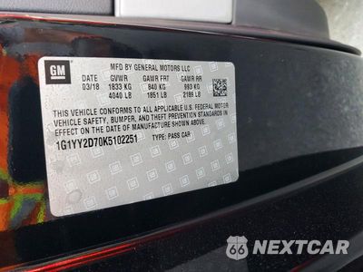 Zdjęcie 13 z 13 samochodu: 2019 CHEVROLET G SERIES VIN:1G1YY2D70K5102251 - miniatura