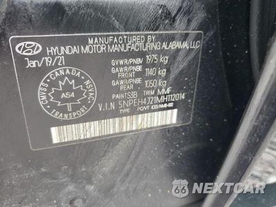 Zdjęcie 13 z 13 samochodu: 2021 HYUNDAI SONATA LIMITED VIN:5NPEH4J21MH112014 - miniatura