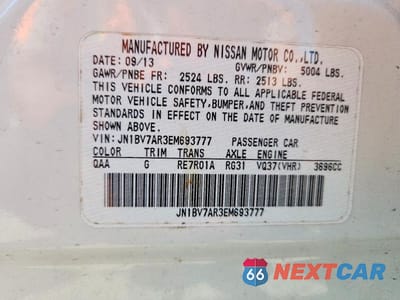 Zdjęcie 12 z 12 samochodu: 2014 INFINITI Q50 PREMIUM VIN:JN1BV7AR3EM693777 - miniatura