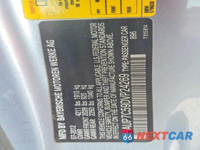 Zdjęcie 12 z 12 samochodu: 2013 BMW 128 I VIN:WBAUP7C59DVP24269 - miniatura