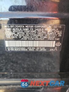 Zdjęcie 12 z 12 samochodu: 2015 LEXUS IS 250 VIN:JTHBF1D24F5069969 - miniatura