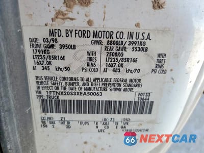 Zdjęcie 12 z 12 samochodu: 1999 FORD F250 SUPER DUTY VIN:1FTNX20S3XEA50063 - miniatura