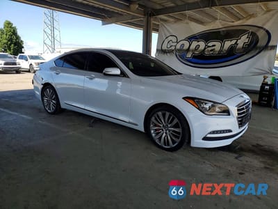 Czwarte zdjęcie samochodu z boku: 2017 GENESIS G80 ULTIMATE VIN:KMHGN4JF7HU204711 - miniatura
