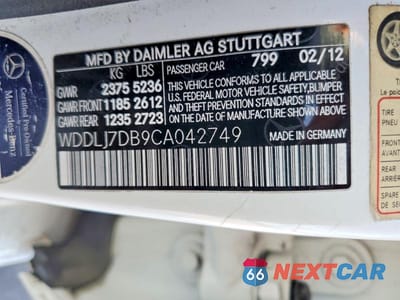 Zdjęcie 12 z 12 samochodu: 2012 MERCEDES-BENZ CLS 550 VIN:WDDLJ7DB9CA042749 - miniatura