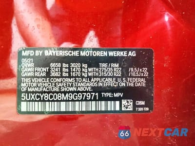 Zdjęcie 12 z 12 samochodu: 2021 BMW X6 M50I VIN:5UXCY8C08M9G97971 - miniatura