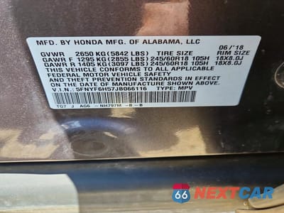 Zdjęcie 14 z 14 samochodu: 2018 HONDA PILOT EXL VIN:5FNYF6H57JB066116 - miniatura