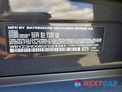 Zdjęcie 13 z 13 samochodu: 2025 BMW I4 EDRIVE 40 VIN:WBY23HD08SFU24341 - miniatura
