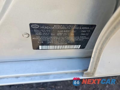 Zdjęcie 12 z 12 samochodu: 2016 HYUNDAI SONATA SE VIN:5NPE24AF0GH344693 - miniatura