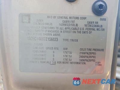 Zdjęcie 12 z 12 samochodu: 2007 CHEVROLET SILVERADO C1500 CLASSIC VIN:1GCEC14X07Z156023 - miniatura