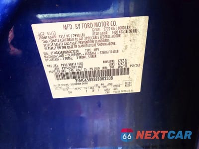 Zdjęcie 13 z 13 samochodu: 2014 FORD FLEX SE VIN:2FMGK5B88EBD02338 - miniatura