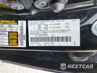 Zdjęcie 12 z 12 samochodu: 2022 TOYOTA TUNDRA SR5 VIN:5TFLA5DBXNX032343 - miniatura