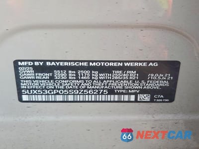 Zdjęcie 14 z 14 samochodu: 2025 BMW X3 30 XDRIVE VIN:5UX53GP05S9Z56275 - miniatura