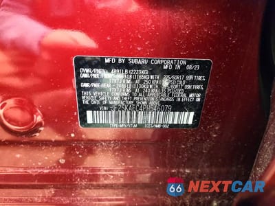 Zdjęcie 13 z 13 samochodu: 2023 SUBARU FORESTER PREMIUM VIN:JF2SKAEC4PH546079 - miniatura