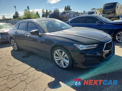 Czwarte zdjęcie samochodu z boku: 2021 ACURA TLX TECHNOLOGY VIN:19UUB5F49MA003502 - miniatura