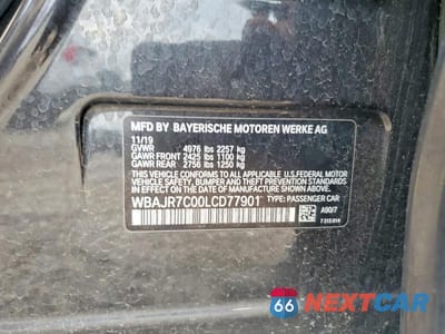 Zdjęcie 12 z 12 samochodu: 2020 BMW 530 XI VIN:WBAJR7C00LCD77901 - miniatura