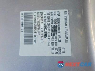 Zdjęcie 14 z 14 samochodu: 2019 HONDA ODYSSEY EXL VIN:5FNRL6H73KB026745 - miniatura