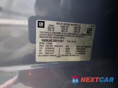 Zdjęcie 13 z 13 samochodu: 2016 CHEVROLET SUBURBAN K1500 LTZ VIN:1GNSKJKC1GR101951 - miniatura
