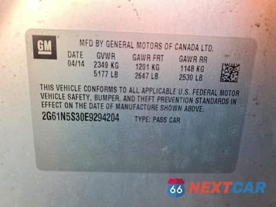 Zdjęcie 12 z 12 samochodu: 2014 CADILLAC XTS LUXURY COLLECTION VIN:2G61N5S30E9294204 - miniatura