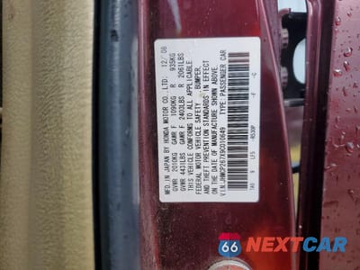 Zdjęcie 13 z 13 samochodu: 2009 HONDA ACCORD EX VIN:JHMCP267X9C010649 - miniatura