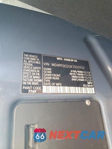 Zdjęcie 12 z 12 samochodu: 2019 MERCEDES BENZ SPRINTER 2500 DELIVERY VAN VIN:WD4PF0CD3KT003932 - miniatura