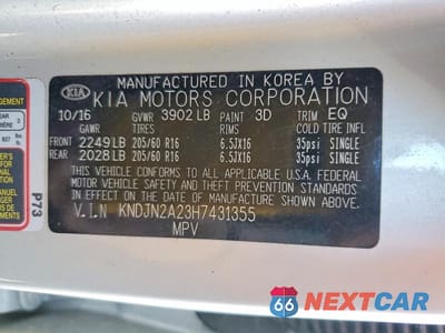 Zdjęcie 13 z 13 samochodu: 2017 KIA SOUL VIN:KNDJN2A23H7431355 - miniatura