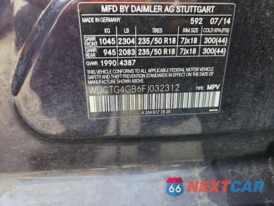 Zdjęcie 13 z 13 samochodu: 2015 MERCEDES-BENZ GLA 250 4MATIC VIN:WDCTG4GB6FJ032312 - miniatura