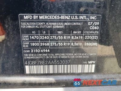 Zdjęcie 14 z 14 samochodu: 2010 MERCEDES-BENZ GL 450 4MATIC VIN:4JGBF7BE2AA553037 - miniatura