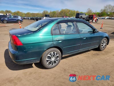 Trzecie zdjęcie samochodu z tyłu: 2001 HONDA CIVIC EX VIN:2HGES26701H536221 - miniatura