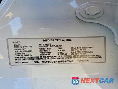 Zdjęcie 12 z 12 samochodu: 2023 TESLA MODEL Y VIN:7SAYGDEF9PF810941 - miniatura