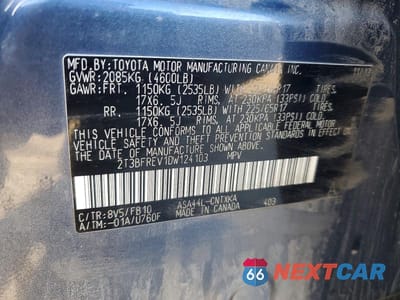 Zdjęcie 12 z 12 samochodu: 2013 TOYOTA RAV4 LE VIN:2T3BFREV1DW124103 - miniatura