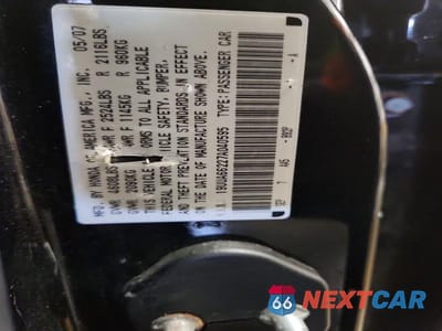 Zdjęcie 12 z 12 samochodu: 2007 ACURA TL VIN:19UUA66227A040595 - miniatura