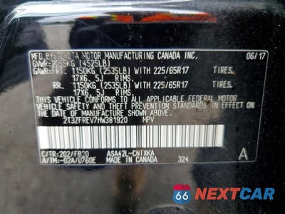 Zdjęcie 12 z 12 samochodu: 2017 TOYOTA RAV4 LE VIN:2T3ZFREV7HW381920 - miniatura