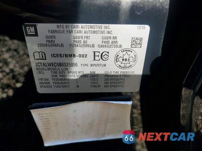 Zdjęcie 14 z 14 samochodu: 2011 GMC TERRAIN SLT VIN:2CTALWEC9B6325956 - miniatura