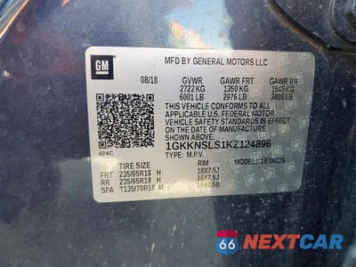 Zdjęcie 13 z 13 samochodu: 2019 GMC ACADIA SLE VIN:1GKKNSLS1KZ124896 - miniatura