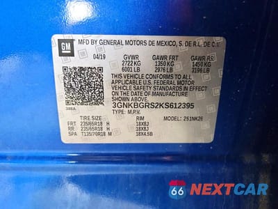 Zdjęcie 13 z 13 samochodu: 2019 CHEVROLET BLAZER 2LT VIN:3GNKBGRS2KS612395 - miniatura