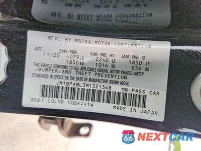 Zdjęcie 12 z 12 samochodu: 2021 MAZDA 3 SELECT VIN:JM1BPABL3M1321368 - miniatura