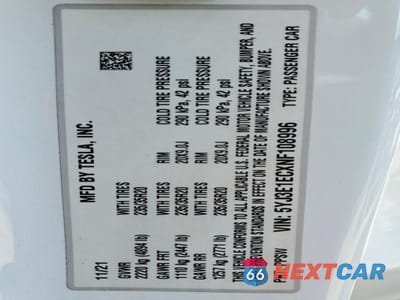 Zdjęcie 13 z 13 samochodu: 2022 TESLA MODEL 3 VIN:5YJ3E1ECXNF108996 - miniatura