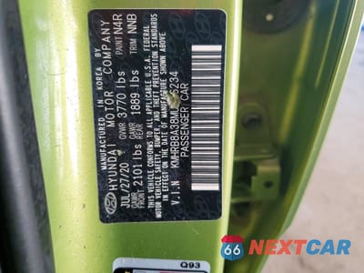 Zdjęcie 12 z 12 samochodu: 2021 HYUNDAI VENUE SE VIN:KMHRB8A38MU066234 - miniatura